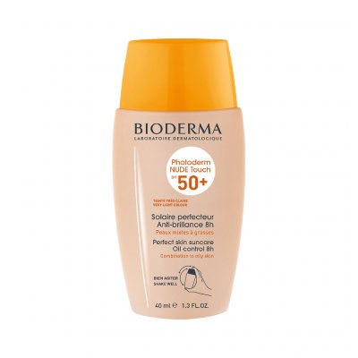 Купить bioderma photoderm (биодерма фотодерм) флюид для лица солнцезащитный тон светный 40мл spf50+ в Балахне