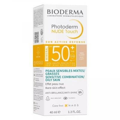 Купить bioderma photoderm (биодерма фотодерм) флюид для лица солнцезащитный, тон очень светлый 40мл spf50+ в Балахне