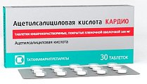 Купить ацетилсалициловая кислота кардио, таблетки кишечнорастворимые, покрытые пленочной оболочкой 100мг, 30 шт в Балахне