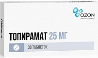 Купить топирамат, таблетки, покрытые пленочной оболочкой 25мг, 30 шт в Балахне