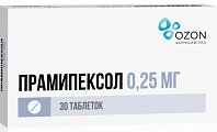 Купить прамипексол, таблетки 0,25мг, 30 шт в Балахне