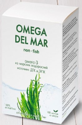 Купить омега дель мар (omega dei mar) омега-3 из водорослей, капсулы 300мг, 100 шт бад в Балахне