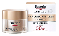 Купить eucerin hyaluron-filler+elasticity (эуцерин) гиалурон-филлер + эластисити крем для ночного ухода за кожей, 50мл в Балахне