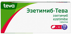 Купить эзетимиб-тева, таблетки 10мг 30шт в Балахне