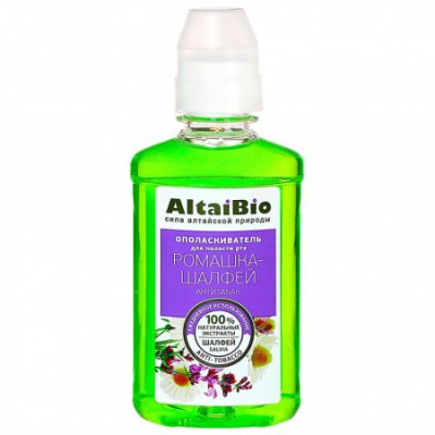 Купить altaibio (алтайбио) ополаскиватель для полости рта антибактериальный ромашка и шалфей 400мл в Балахне