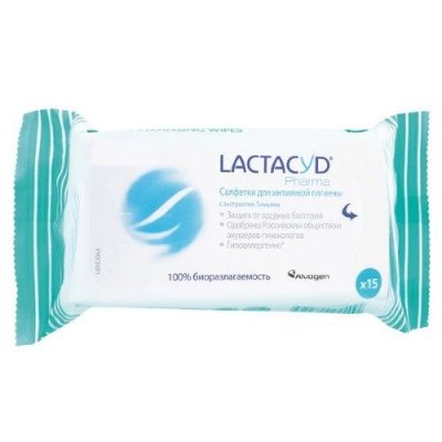 Купить lactacyd pharma (лактацид фарма) салфетки влажные для интимной гигиены с тимьяном 15шт в Балахне