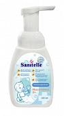 Купить sanitelle (санитель) мыло-пенка детское с экстрактом корня мыльнянки 0+, 250 мл в Балахне