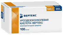 Купить урсодезоксихолевая кислота-вертекс, капсулы 250мг, 100 шт в Балахне