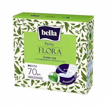 Bella (Белла) прокладки Panty Flora с экстрактом Зеленого чая 70 шт