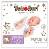 Купить yokosun premium (йокосан) подгузники размер nb (0-5кг) 36шт в Балахне