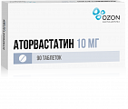 Купить аторвастатин, таблетки, покрытые пленочной оболочкой 10мг, 90 шт в Балахне