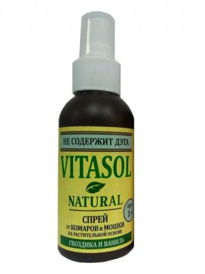 Купить vitasol (витасол) спрей для защиты от комаров и мошек гвоздика и ваниль, 100 мл в Балахне