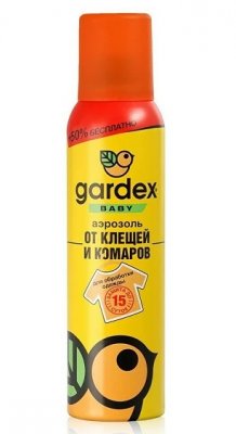 Купить гардекс (gardex) беби аэрозоль от клещей и комаров на одежду, 150мл в Балахне
