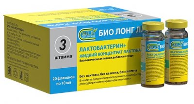 Купить лактобактерин+, жидкий концентрат лактобактерий, флакон 10мл, 20 шт бад в Балахне