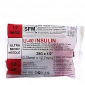 Купить шприц 1мл sfm инсулиновый u-40 с иглой 29g 0,33x12,7 10 шт в Балахне
