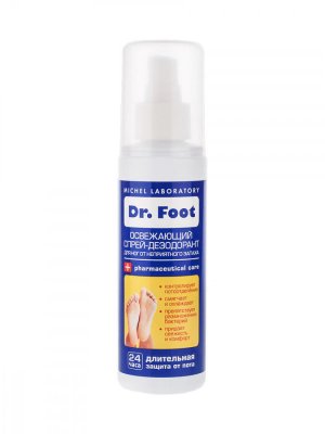 Купить dr foot (доктор фут) дезодорант для ног против неприятного запаха освежающий, спрей 150мл в Балахне