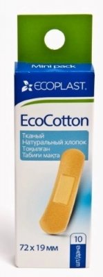 Купить ecoplast ecocotton набор тканевых пластырей 72 х 19мм, 10 шт в Балахне