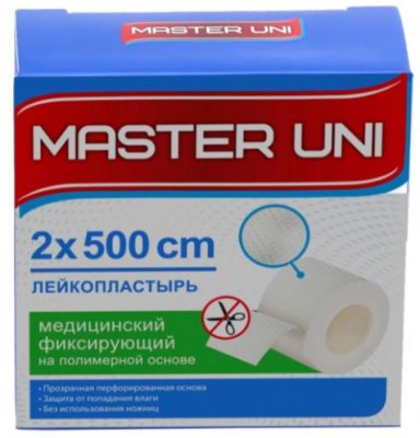 Купить пластырь master uni (мастер-юни) медицинский фиксирующий полимерная основа 2см х5м в Балахне