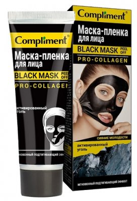 Купить комплимент блэк маск, маска-пленка д/лица про-коллаген, 80мл в Балахне