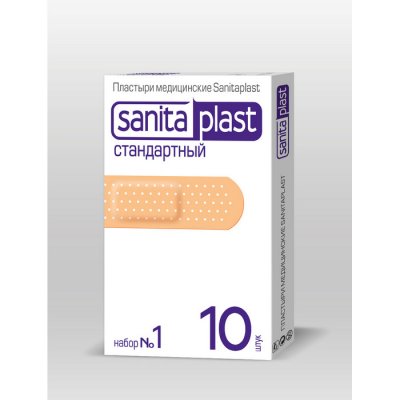 Купить санитапласт (sanitaplast) пластырь стандартный набор №1, 10 шт в Балахне