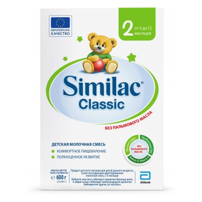Купить симилак (similac) классик 2, смесь молочная 6-12 месяцев, 600г в Балахне