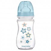 Купить canpol (канпол) бутылочка пластиковая easystart newborn антиколиковая с широким горлом с 3 месяцев, 240 мл голубая в Балахне