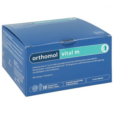 Купить orthomol vital m (ортомол витал м), двойное саше (таблетка+капсула), 30 шт бад в Балахне