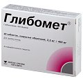 Купить глибомет, таблетки, покрытые пленочной оболочкой 2,5мг+400мг, 40 шт в Балахне