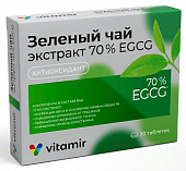Купить зеленый чай экстракт 70% egcg, таблетки покрытые оболочкой 30шт бад в Балахне