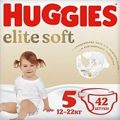 Купить huggies (хаггис) подгузники elitesoft 5, 12-22кг 42 шт в Балахне