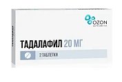 Купить тадалафил, таблетки, покрытые пленочной оболочкой 20мг, 2 шт в Балахне