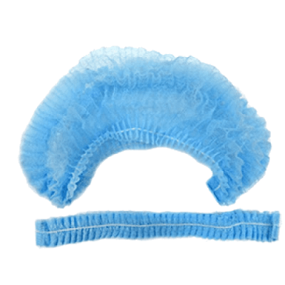 Купить шапочка-берет шарлотта нестерильная спанбонд плотность 15/м2, размер 1, длина 48см, голубая 125 шт в Балахне