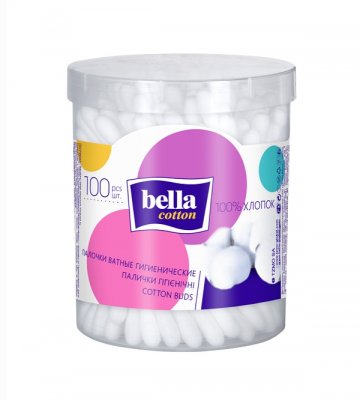 Купить bella cotton (белла) ватные палочки в круглой коробке 100 шт в Балахне
