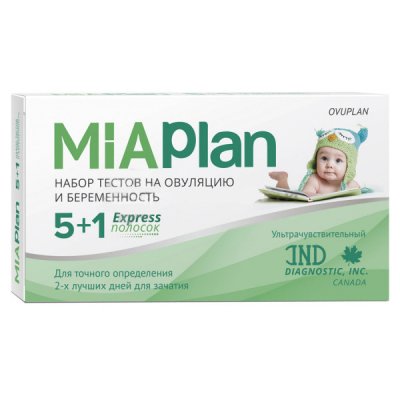 Купить тест для определения овуляции miaplan (миаплан), 5 шт+тест для определения беременности, 1 шт в Балахне