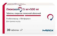 Купить глюкованс, таблетки, покрытые пленочной оболочкой, 500мг+5мг, 30 шт в Балахне