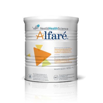 Купить alfare (алфаре) лечебная смесь при аллергии к белкам коровьего молока у детей с рождения, 400г в Балахне