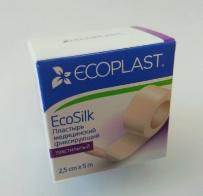Купить ecoplast ecosilk медицинский фиксирующий текстильный 2,5см х 5м в Балахне