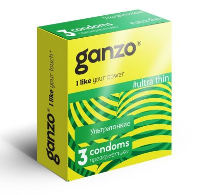 Купить ganzo (ганзо) презервативы ультра твин 3шт в Балахне