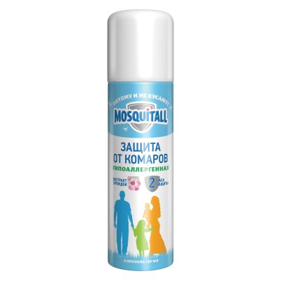 Купить mosquitall (москитолл) гипоаллергенная защита от комаров, мокрецов и москитов 150 мл в Балахне