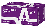 Купить омепразол-акрихин, капсулы кишечнорастворимые 20мг 60шт в Балахне