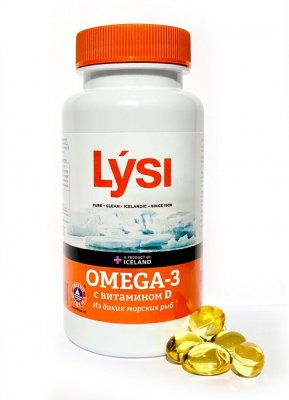 Купить lysi (лиси) омега-3+витамин д, капсулы 120 шт бад в Балахне