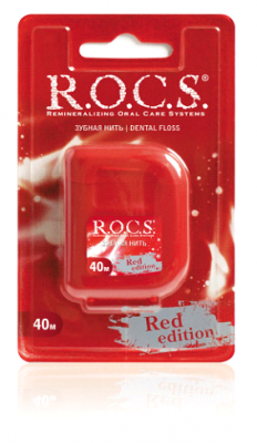 Купить рокс (r.o.c.s) зубная нить расширяющая рокс red edition 40м в Балахне