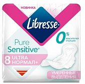 Купить libresse (либресс) прокладки ultra pure sensitive нормал+ 8 шт в Балахне