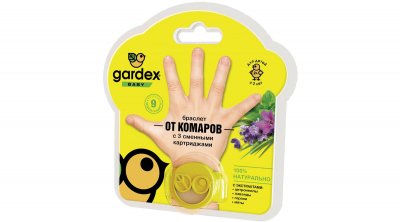 Купить gardex (гардекс) baby браслет от комаров с двух лет 1 шт (сменный картридж 3 шт) в Балахне