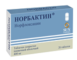 Купить норбактин, таблетки, покрытые пленочной оболочкой 400мг, 20 шт в Балахне