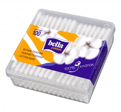 Купить bella cotton (белла) ватные палочки в квадратной упаковке 100 шт в Балахне