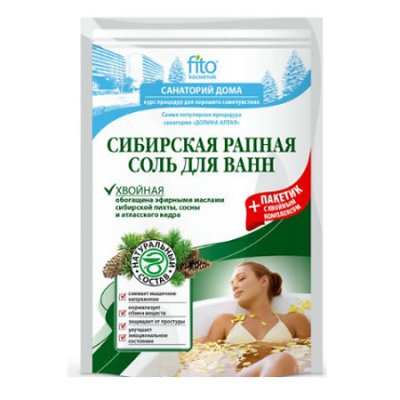 Купить фитокосметик санаторий дома соль для ванн сибирская рапная хвойная, 530г в Балахне