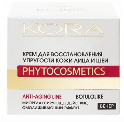Купить kora (кора) крем для восстановления упругости кожи лица и шеи с эффектом ботокса 50мл в Балахне