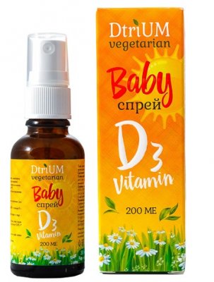 Купить витамин д3 200ме, спрей для детей масляный, флакон 30мл бад в Балахне