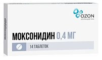 Купить моксонидин, таблетки, покрытые пленочной оболочкой 0,4мг, 14 шт в Балахне